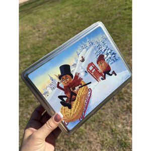 Christmas Planter Nuts Mr Peanut & Benson Tin Box Rectangle